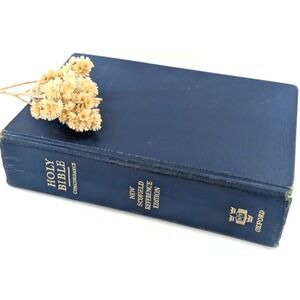 CLEAN✝️New Scofield Reference Bible 1967 Oxford Hardcover Blue Concordance Maps